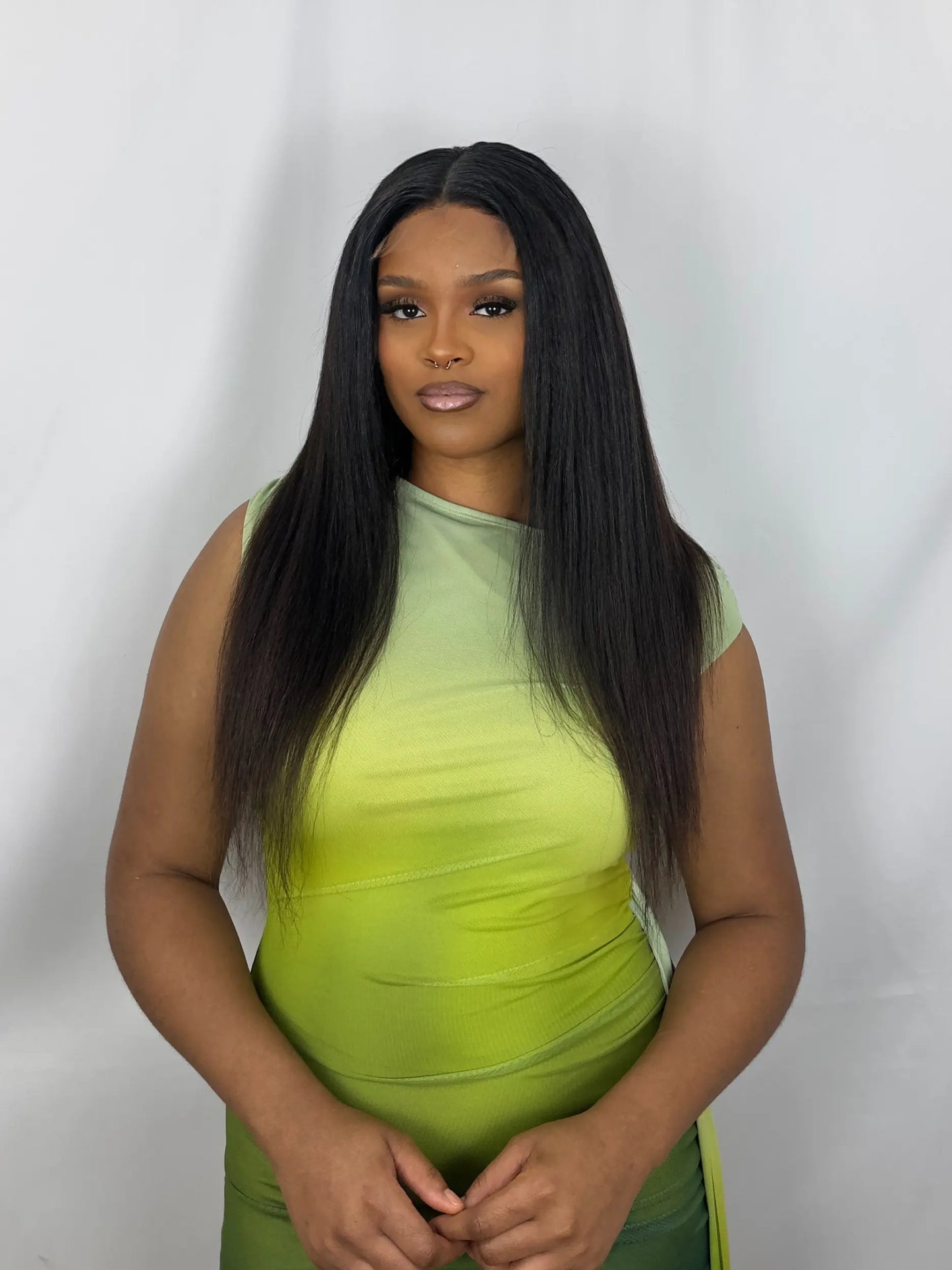 BELLE · Kinky Straight · HD Lace · Glueless · Densité 180%
