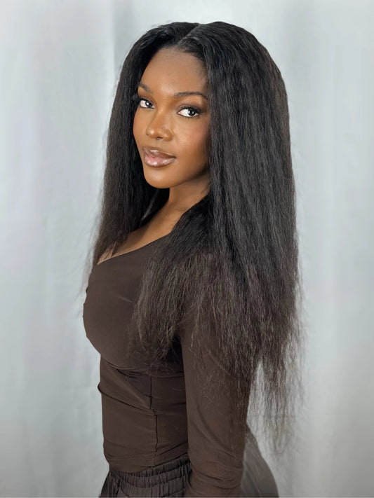 BELLE · Kinky Straight · HD Lace · Glueless · Densidad 180%