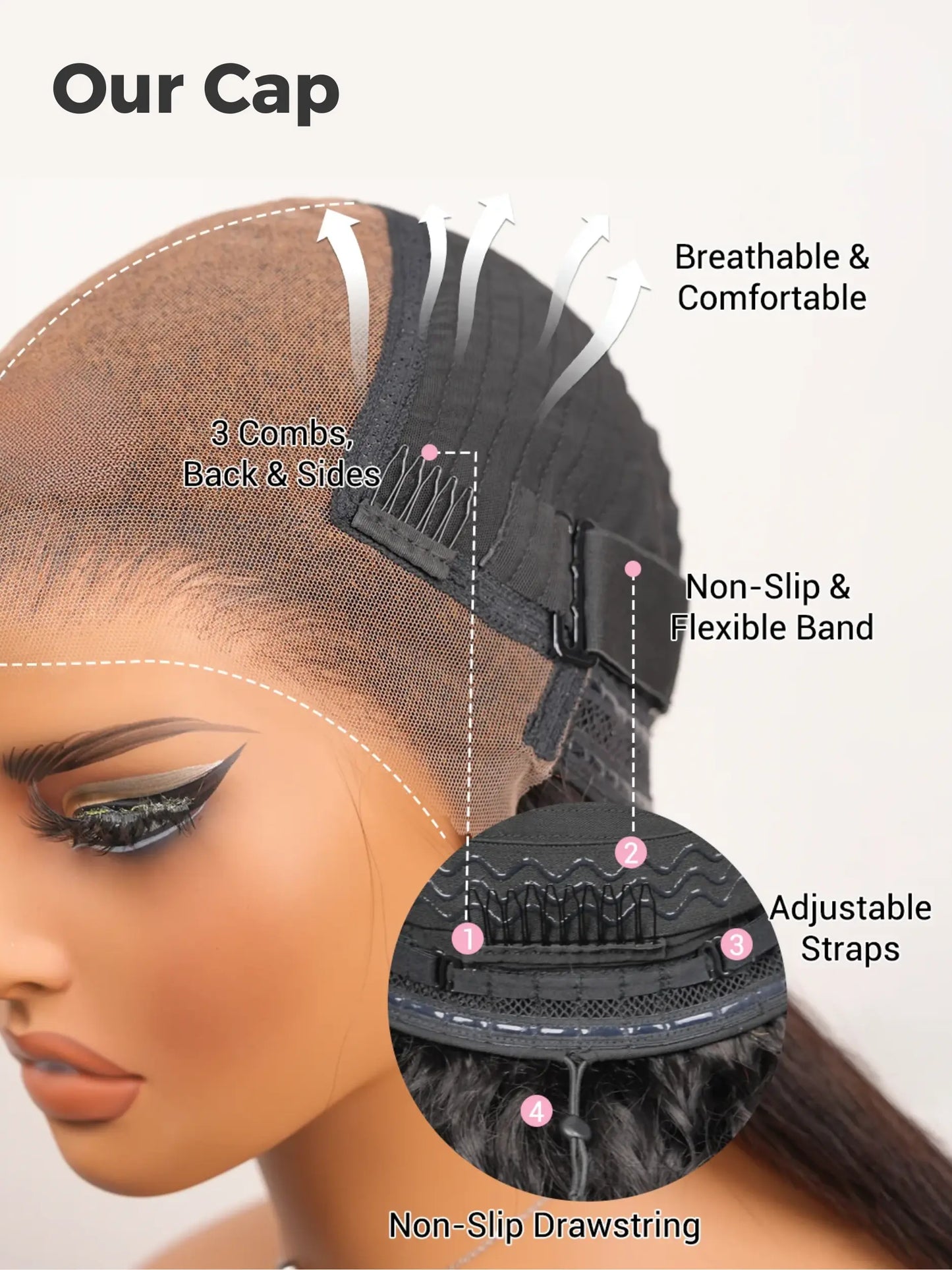 CAMILLE · Ondulado · 5x5 HD Lace · Glueless · Densidad 180%