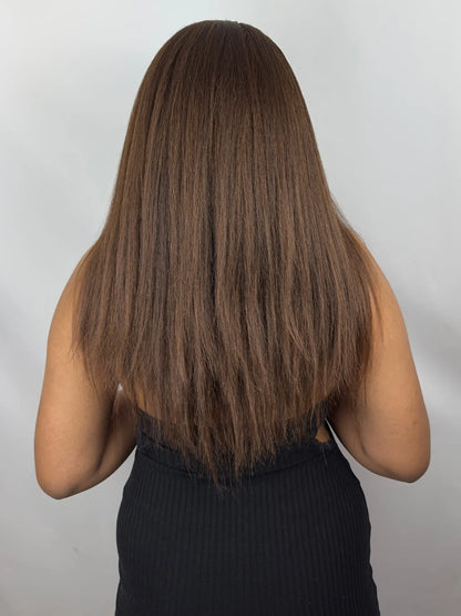 EVELYN · Kinky Straight · 13x4 HD Lace · Drawstring Glueless · 180% Density