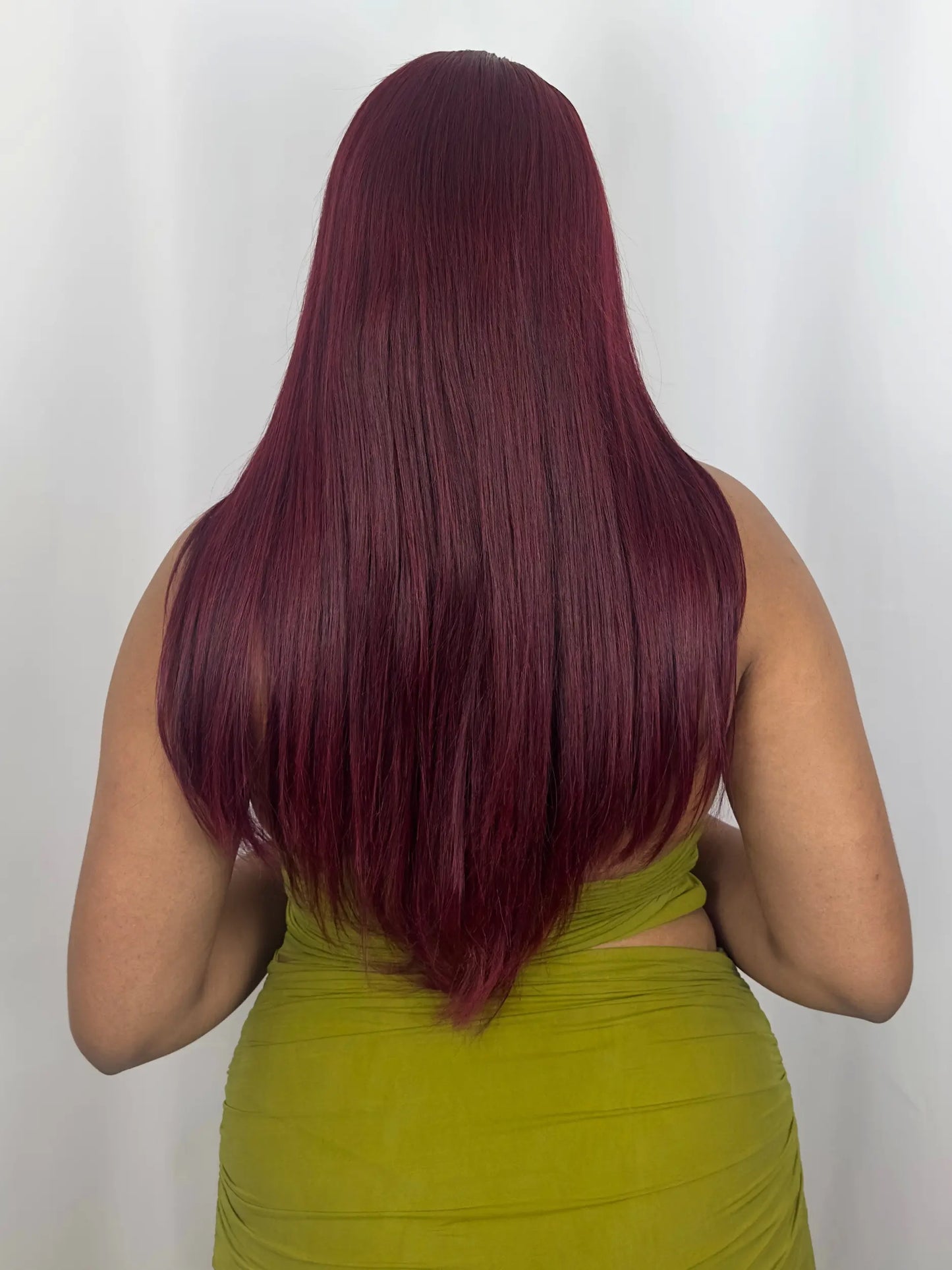 AMOUR · Burgundy · 5x5 HD Lace · Drawstring Glueless · 180% Density · 350 grams